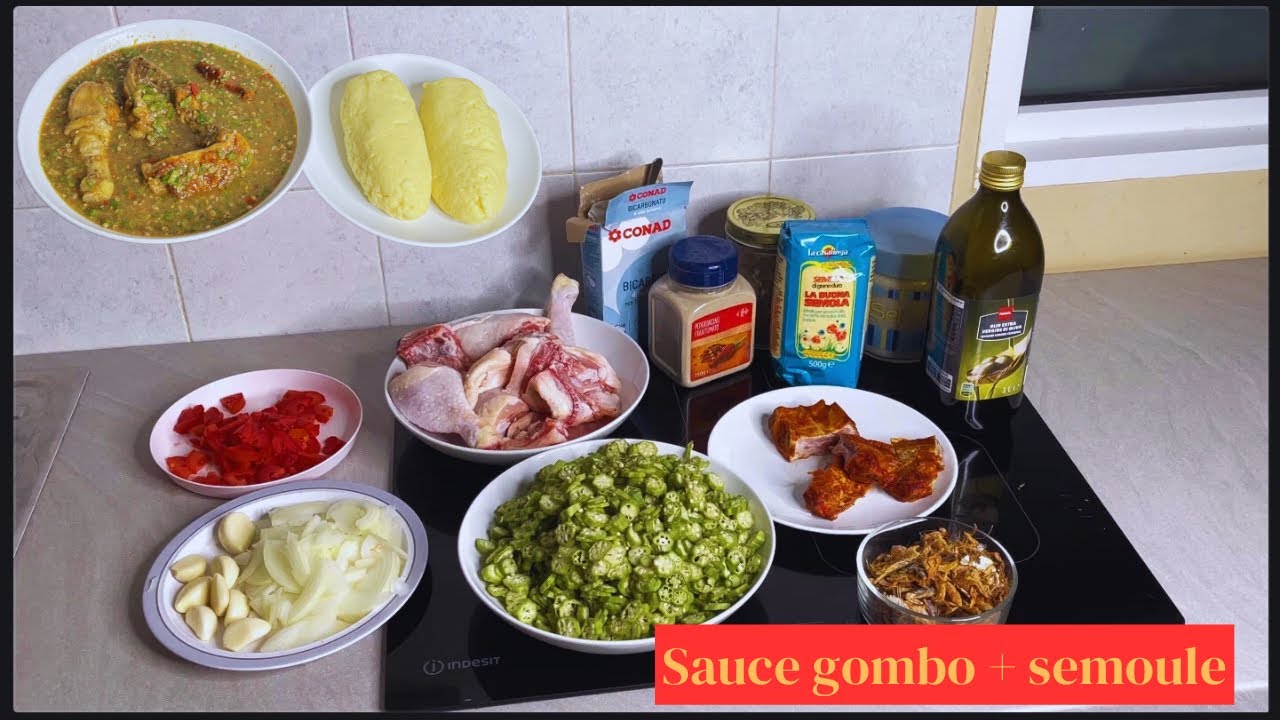 Sauce gombo semoule recette camerounaise recette facile YouTube