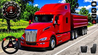 🚛 RED TRUCK DRIVING GAME 🔥 EXTREME HEAVY CARGO DELIVERY 😱 | REALISTIC TRUCK SIMULATOR GAMEPLAY screenshot 5