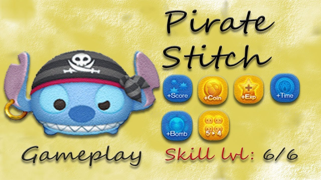 pirate stitch tsum tsum