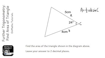 Further Trigonometry: Find Area of Triangle (Grade 7) - OnMaths GCSE Maths Revision