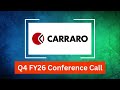 Carraro India Q4 FY26 Concall: Transmission Systems Demand and Export Orders Support Growth
