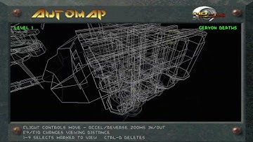 Descent 2 mod: D2X_XL - Geryon Depths - Map at entrance to level 8
