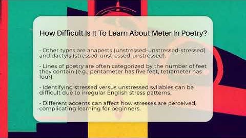 How Difficult Is It To Learn About Meter In Poetry? - The Prose Path