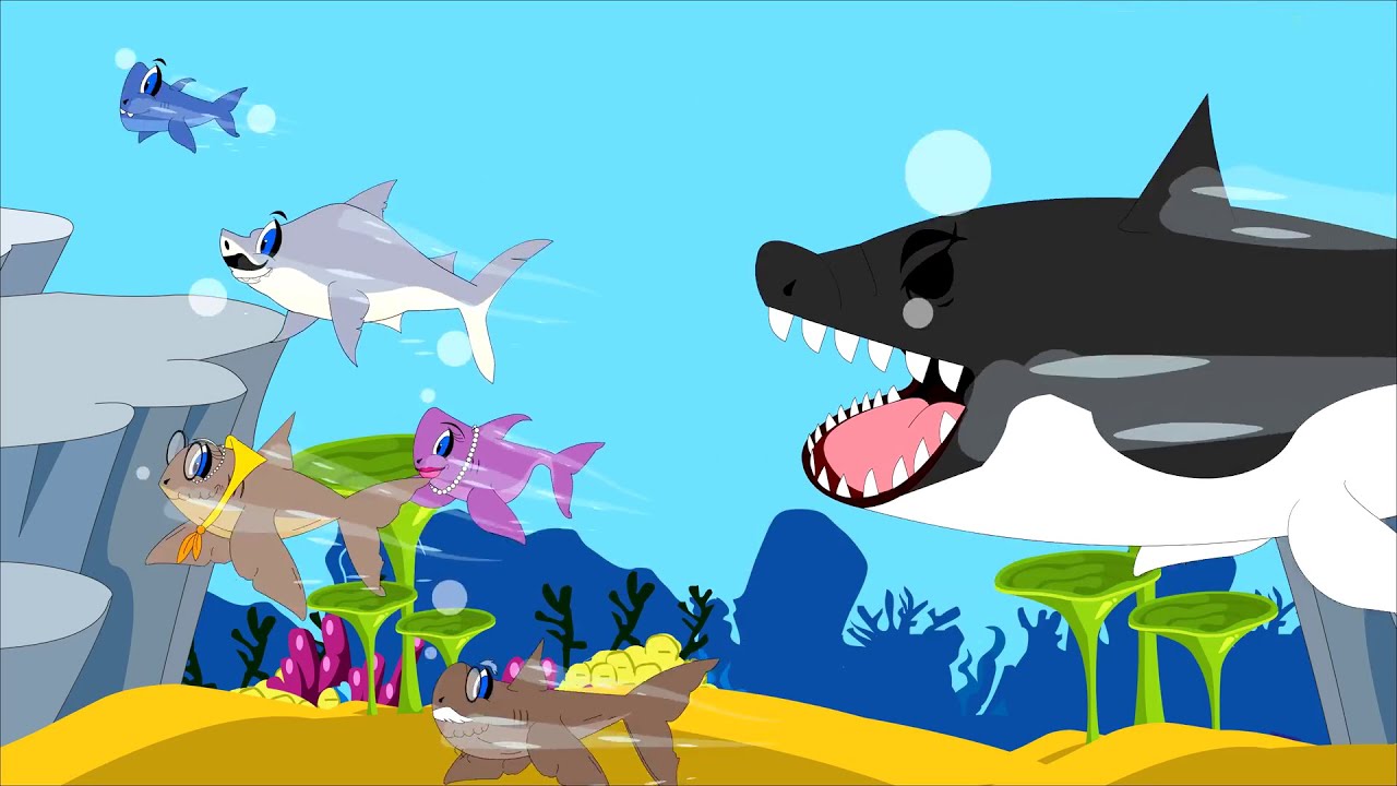 Baby shark and Family Underwater Songs for Children YouTube