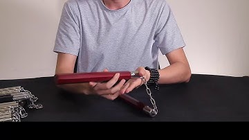 côn nhị khúc gỗ lim - Review nunchaku.