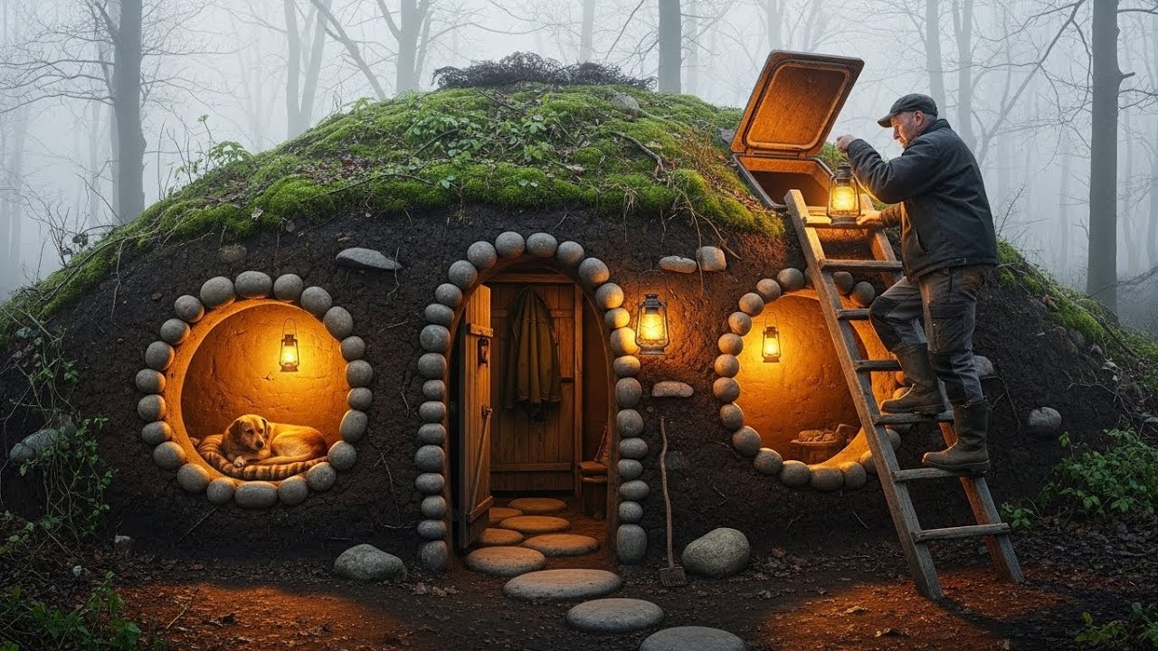 Ein Mann baut eine geheime, warme Unterkunft im Amazonas-Regenwald | Überleben, Bushcraft