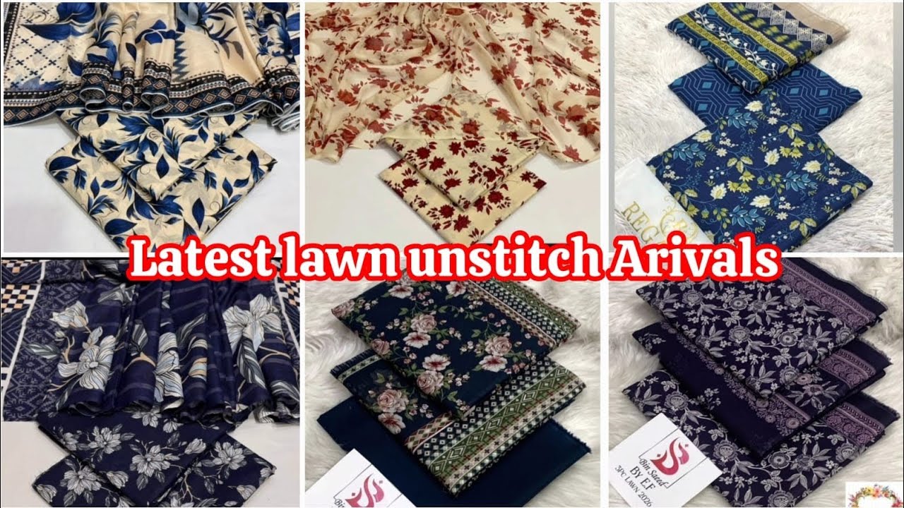Latest Lawn Unstitched Ladies Dresses Collection | Summer Lawn Designs 2026 | Stylish 3 Piece Suits