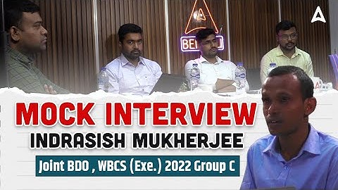 WBCS Topper Interview 2025 | WBCS 2022 Selected Student Indrasish Mukherjee Joint BDO