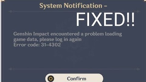 Genshint Impact Error Code 31-4302 pc fix 100% Works