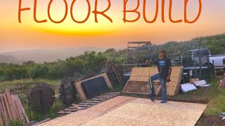 Timelapse of One Day Pallet Floor Build Using Using All Recycled Wood and Pallets From The Trash 😃