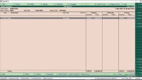 Maintain Batch Wise Details Entry in Tally.ERP 9 | Tally Tutorial in Hindi |