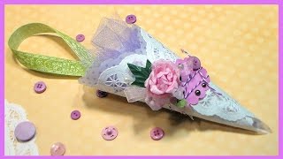 DIY Victorian Paper Cone for Easter, Weddings or Showers