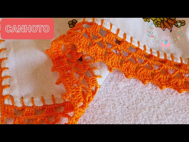 crochet beak on dishcloth 3 rows #52 LEFT-HANDED @DamianaSilva