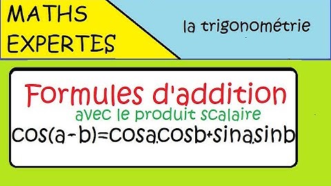 La trigonométrie- Maths expertes -Formule d
