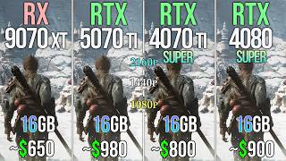 RX 9070 XT vs RTX 5070 TI vs RTX 4070 TI SUPER vs RTX 4080 SUPER - Test in 20 Games