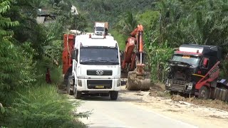 Truk MAN Merayap di Tanjakan dan Melewati Jalan Rusak, FAW Juga Tangguh