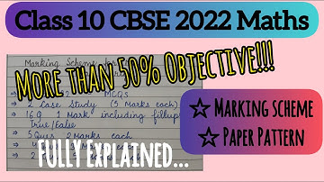 Class 10 CBSE 2022-23 | Maths Marking Scheme for Boards | Objective Paper Pattern | Class 10 Journey