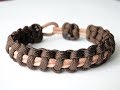 How to Make a Paracord/Leather Cord Bracelet- Thin Line Cobra Weave-CbyS Closure System