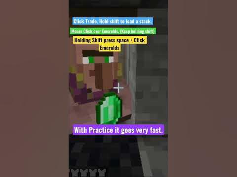 Minecraft FASTER Trading with Villagers Keyboard Trick 