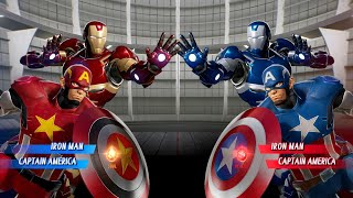Marvel vs Capcom Infinite - Captain America Iron Man (Red) vs. Captain America Iron Man (Blue) Fight