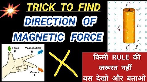 easy way to find direction of magnetic force on current carrying wire I direction of magnetic force
