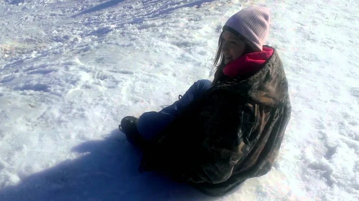 Tonya Snow Sledding 2014