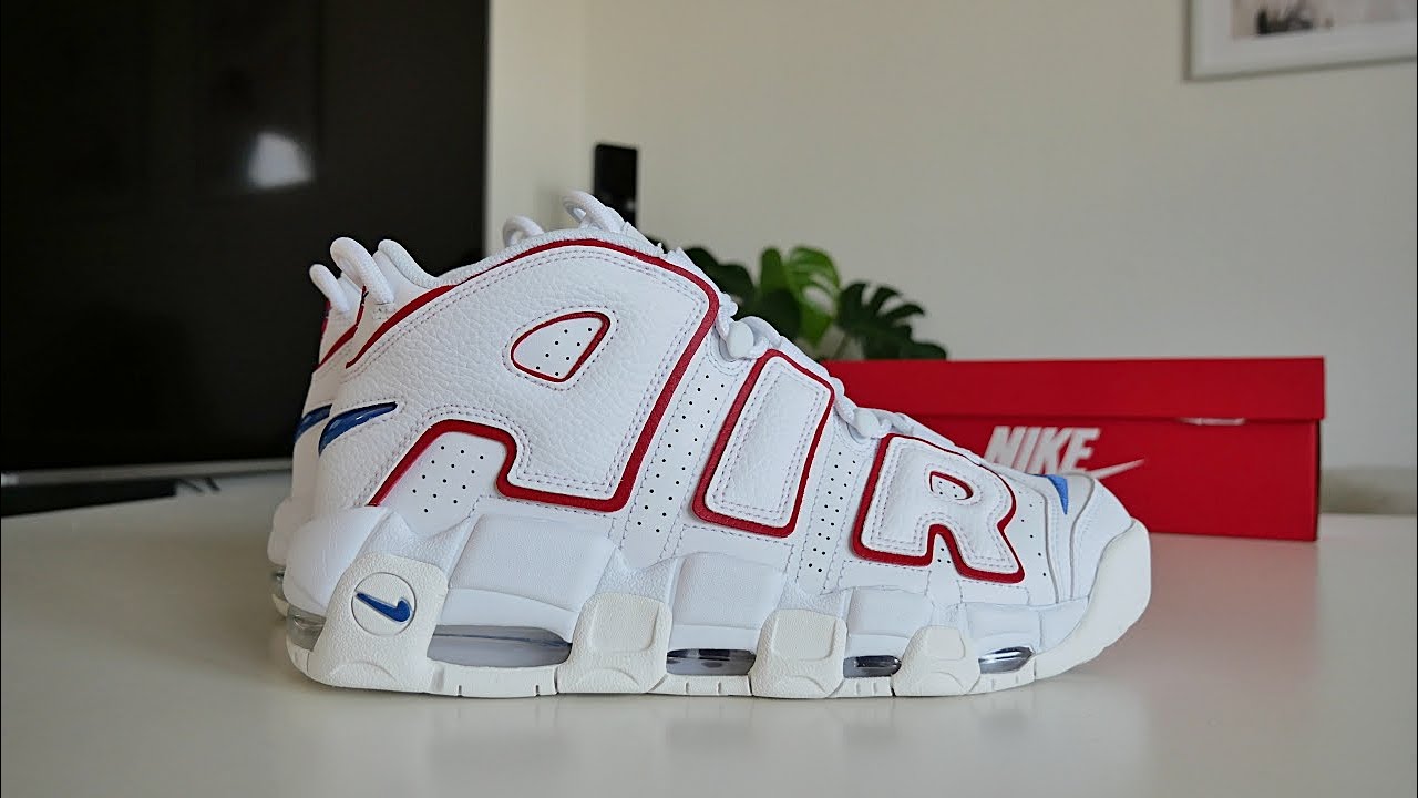 Injusto Formación Demostrar Unboxing/Reviewing The Nike Air More Uptempo '96 White/University Red Shoes  (On Feet) 4K - YouTube