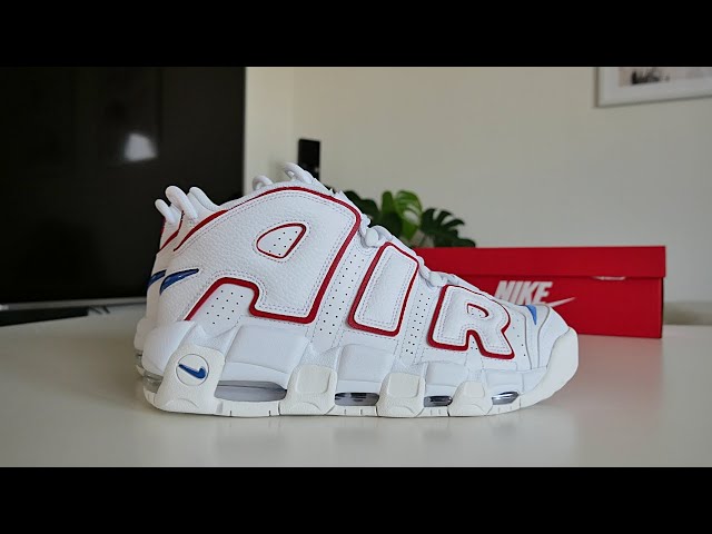 Unboxing/Reviewing The Nike Air More Uptempo '96 White/University Red Shoes  (On Feet) 4K 