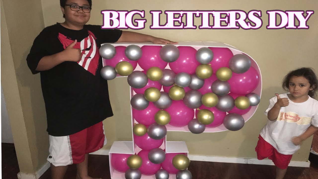 JUMBO LETTERS DIY HOW TO MAKE GIANT SIZED LETTERS 3D BALLOON MOSAIC
