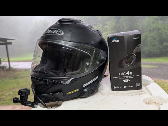 cardo hjc helmet with separate battery Mach V Commander Redline / XL Premium Bluetooth Cardo Systems HJC 4X