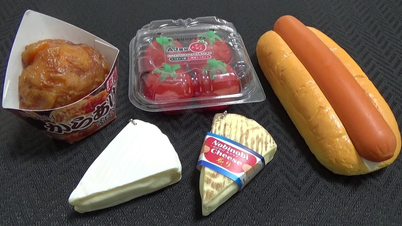 Squishy - Cheese, Tomato, Fried chicken, Hotdog - YouTube