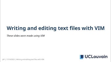 Writing and editing text files with Vim