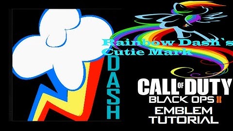 Rainbow Dash`s Cutie mark on Black ops 2 Emblem tutorial