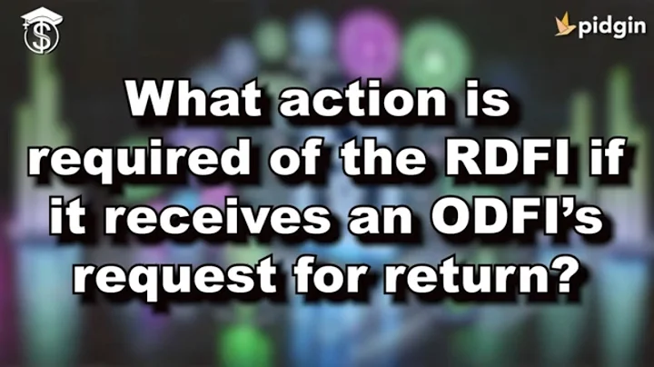 What action is required by the RDFI if it receives an ODFI’s request for return?