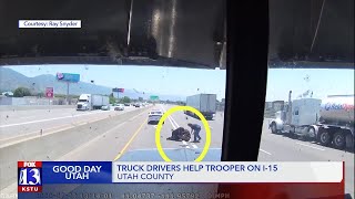 Truckers slow traffic to assist Utah Highway Patrol