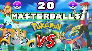 20 Masterballs To Catch A Team Of Random Pokemon... Then We FIGHT!