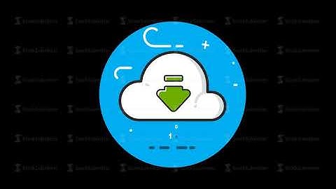 Cloud flat icon animated with alpha channel