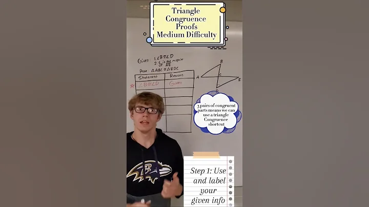 Triangle Congruence Proofs MADE EASY (Medium Difficulty) #maths #geometry #mathematics #proof