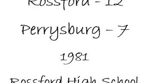 1981 Rossford v Perrysburg