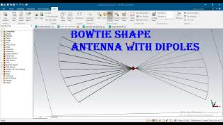 bowtie shape dipoles array dipole Dual mode  Multimode band antenna 2.45ghz using cst
