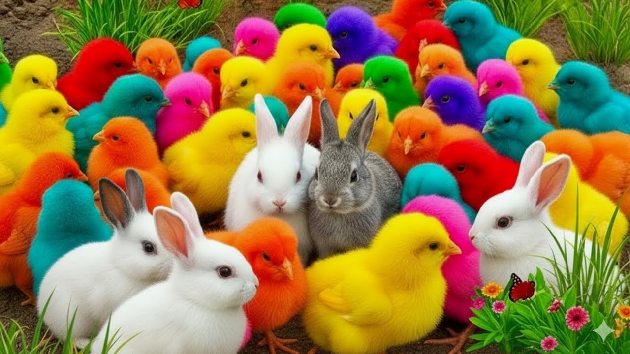 Ayam Lucu, ayam warna warni, ayam rainbow, kelinci lucu, bebek lucu, ikan koi, Hewan Lucu, Animal