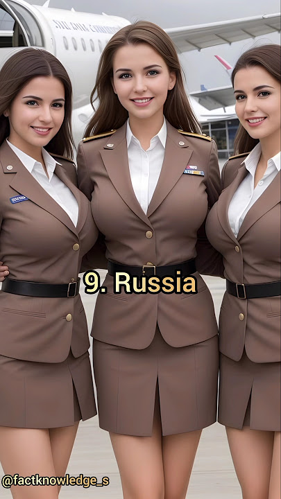 Top 10 air hostess uniform from different countries | #shorts #airhostess