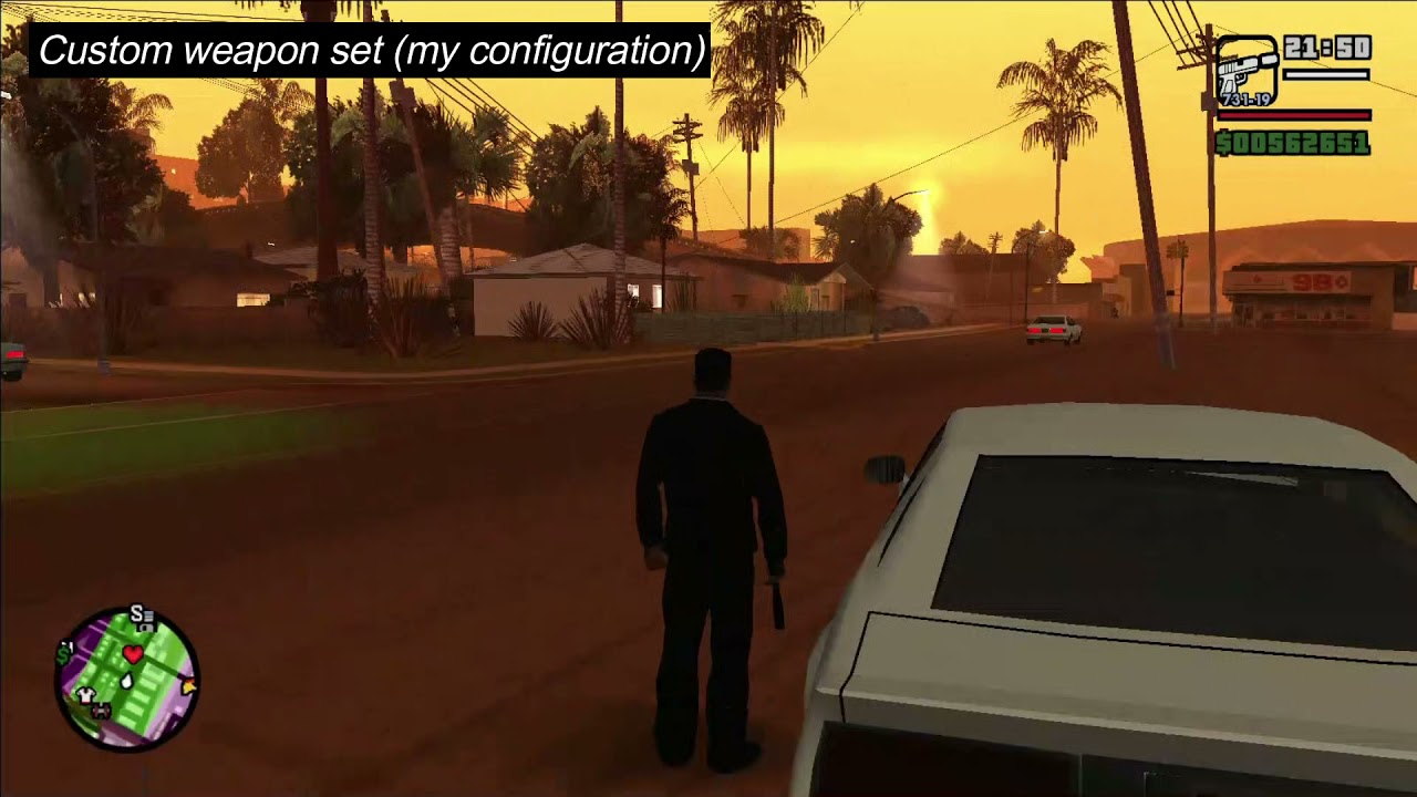 gta sa custom gsf gang weapons - YouTube