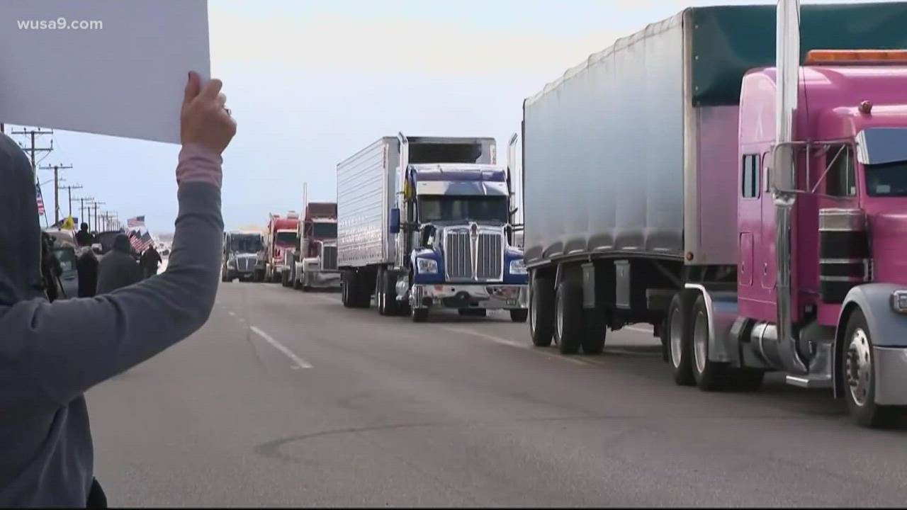 Truck Convoy Gathers in Hagerstown With Plans to Protest in DC Area