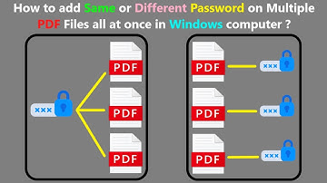 How to add Same or Different Password on Multiple PDF Files all at once in Windows computer ?