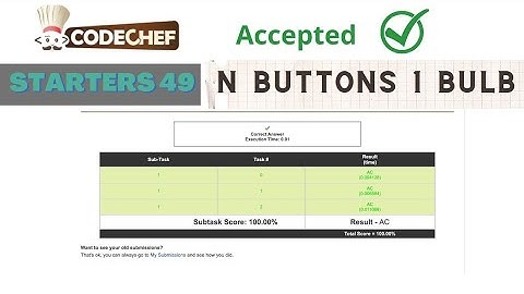 N Buttons 1 Bulb || Codechef Solution