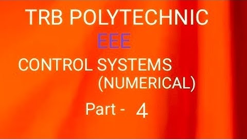 TRB POLYTECHNIC (ENGG)/ GATE/SSC/TNEB/IES/CONTROL SYSTEMS/BLOCK DIAGRAM REDUCTION NUMERICAL (part-4)