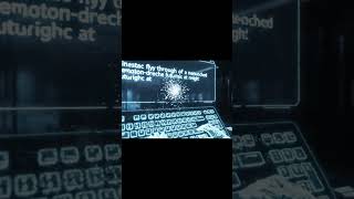 A futuristic AI hologram typing text that turns into a cinematic video scene. #AITools #futuretech