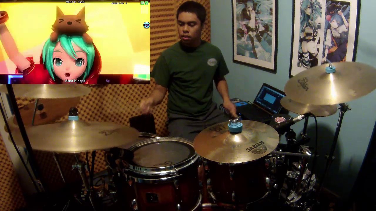 Hatsune Miku - Hand in Hand Drum Cover