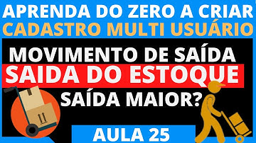 Controle de Estoque VBA, Saida Estoque Via Formulario Excel VBA | Cadastro do Zero Multi Usuario 25